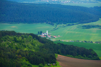 High angle view of landscape