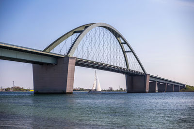 Low angle view of bridge over river