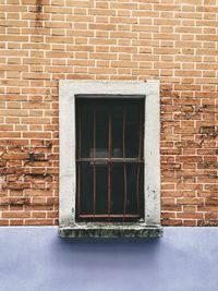 Closed window of house