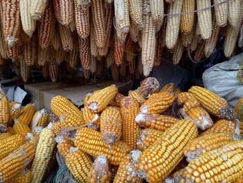 Corns for sale at market