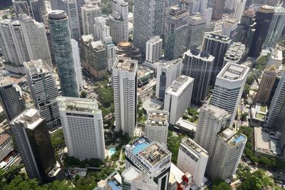 High angle view of cityscape