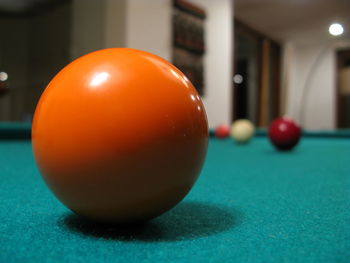 Close-up of ball on table