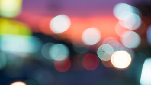 Defocused image of illuminated christmas lights