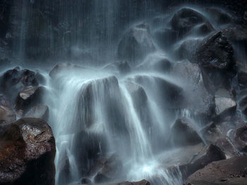 Scenic view of waterfall