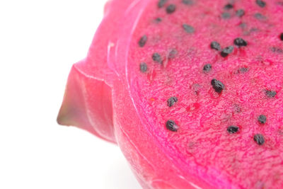 Close-up of apple against white background