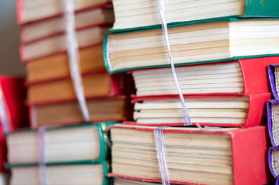 Full frame shot of books