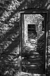 Entrance of old abandoned building