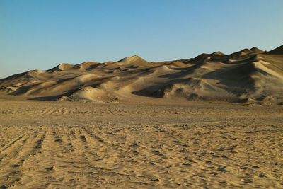 Evening landscapes of paracas national reserve park, peru