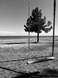 View of swing against sky