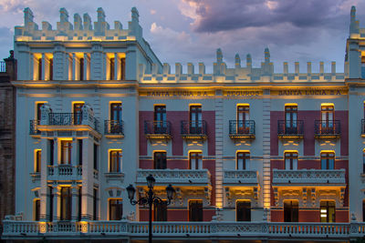 Exterior of building against sky in city