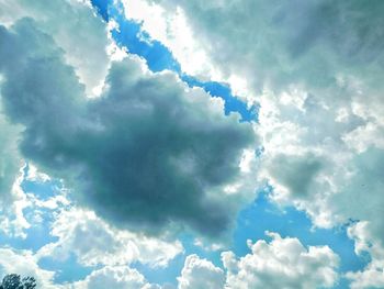 Low angle view of cloudy sky