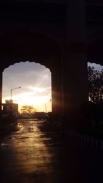 View of building at sunset