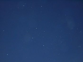 Low angle view of blue sky at night