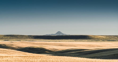 Scenic view of desert against sky