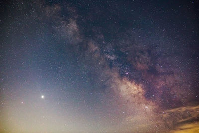Low angle view of stars in sky