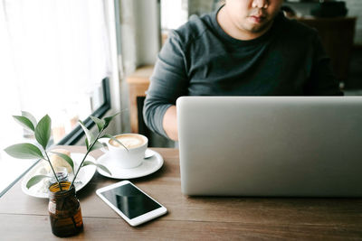 Coffee cup on table