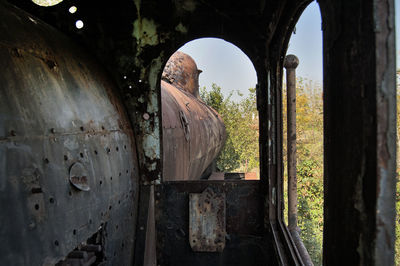 View from an old steam locomotive