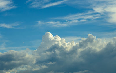 Low angle view of clouds in sky