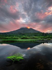 Reflection and sunrise