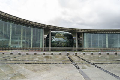 View of building against cloudy sky