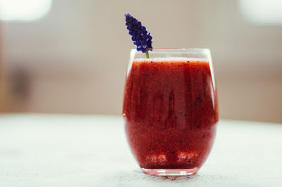 Close-up of drink on table