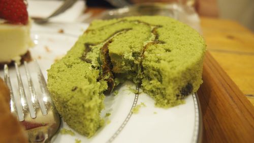 Close-up of ice cream in plate