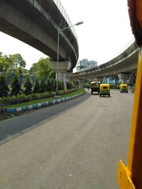 Empty road in city