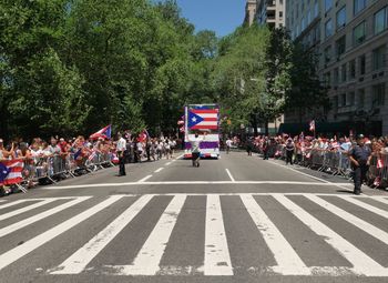 People on street during parade