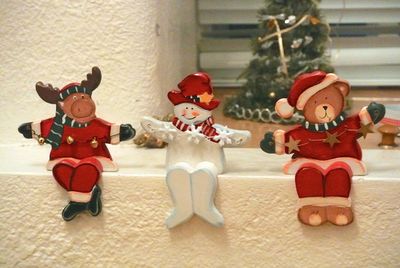 Full length of christmas decorations