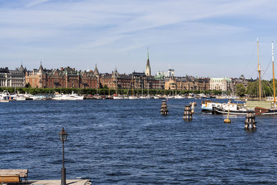 Boats in harbor