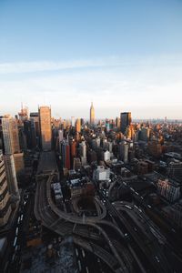 High angle view of cityscape