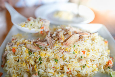 Close-up of food in plate