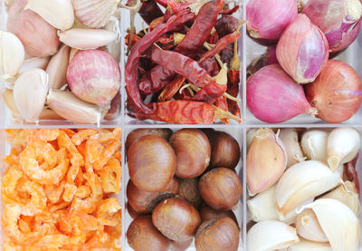 Full frame shot of vegetables for sale in market