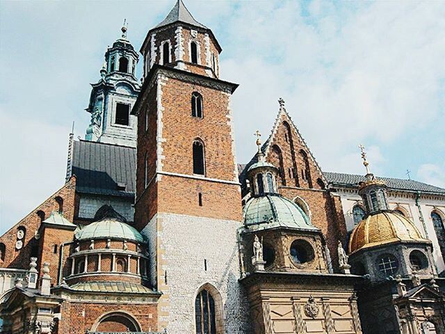 LOW ANGLE VIEW OF HISTORIC CHURCH