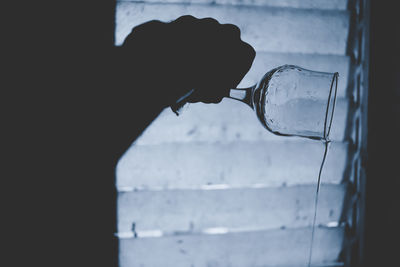 Man holding glass of water