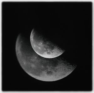 Close-up of moon against sky at night