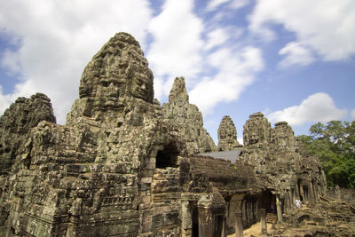 Low angle view of temple against sky