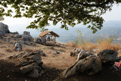 Scenic view of land against sky