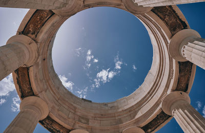 Low angle view of eiffel tower