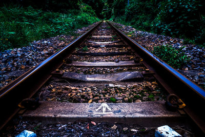 Railroad tracks in winter