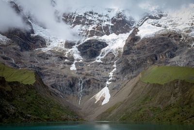 Scenic view of lake against mountain