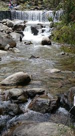 Stream flowing through rocks