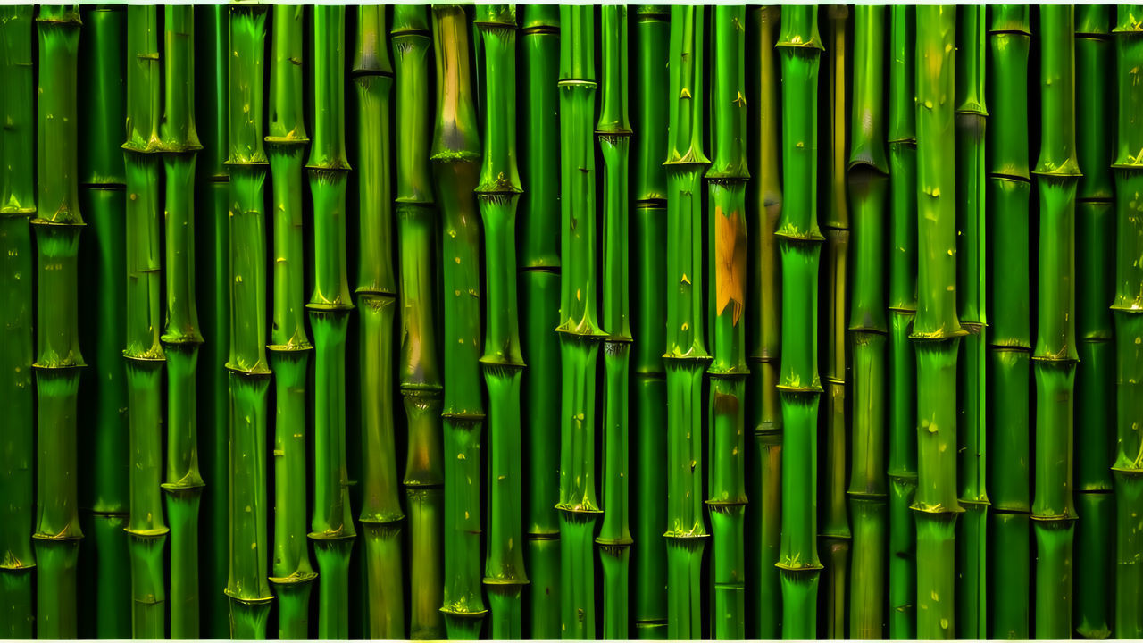 green, bamboo, backgrounds, full frame, no people, grass, pattern, font, line, transfer print, day, auto post production filter, close-up, nature, repetition, in a row, outdoors, textured, abundance