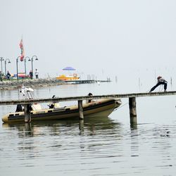 Boats in sea