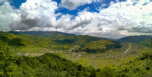 Panoramic view of landscape against sky