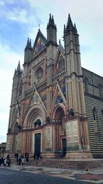Low angle view of church against sky