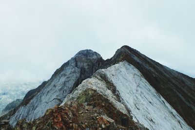 Low angle view of mountain against sky