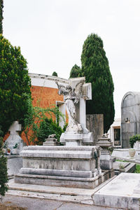 Statue against clear sky