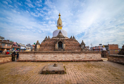 View of temple building against sky