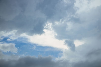 Low angle view of clouds in sky